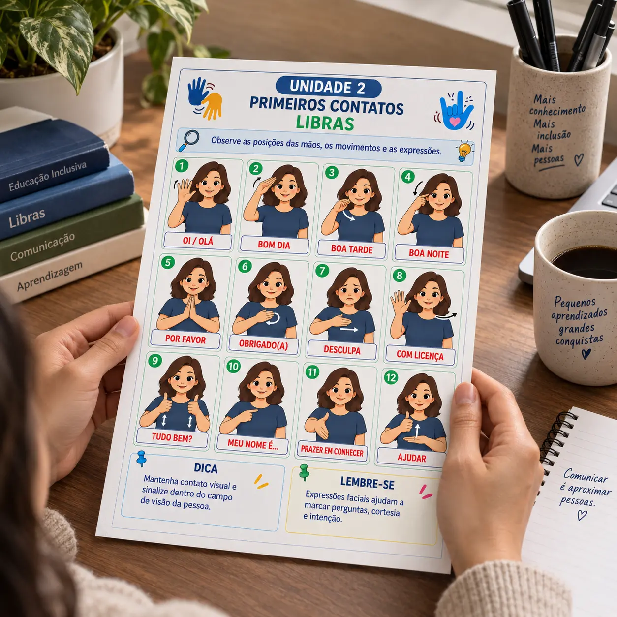 Material em ambiente de estudo