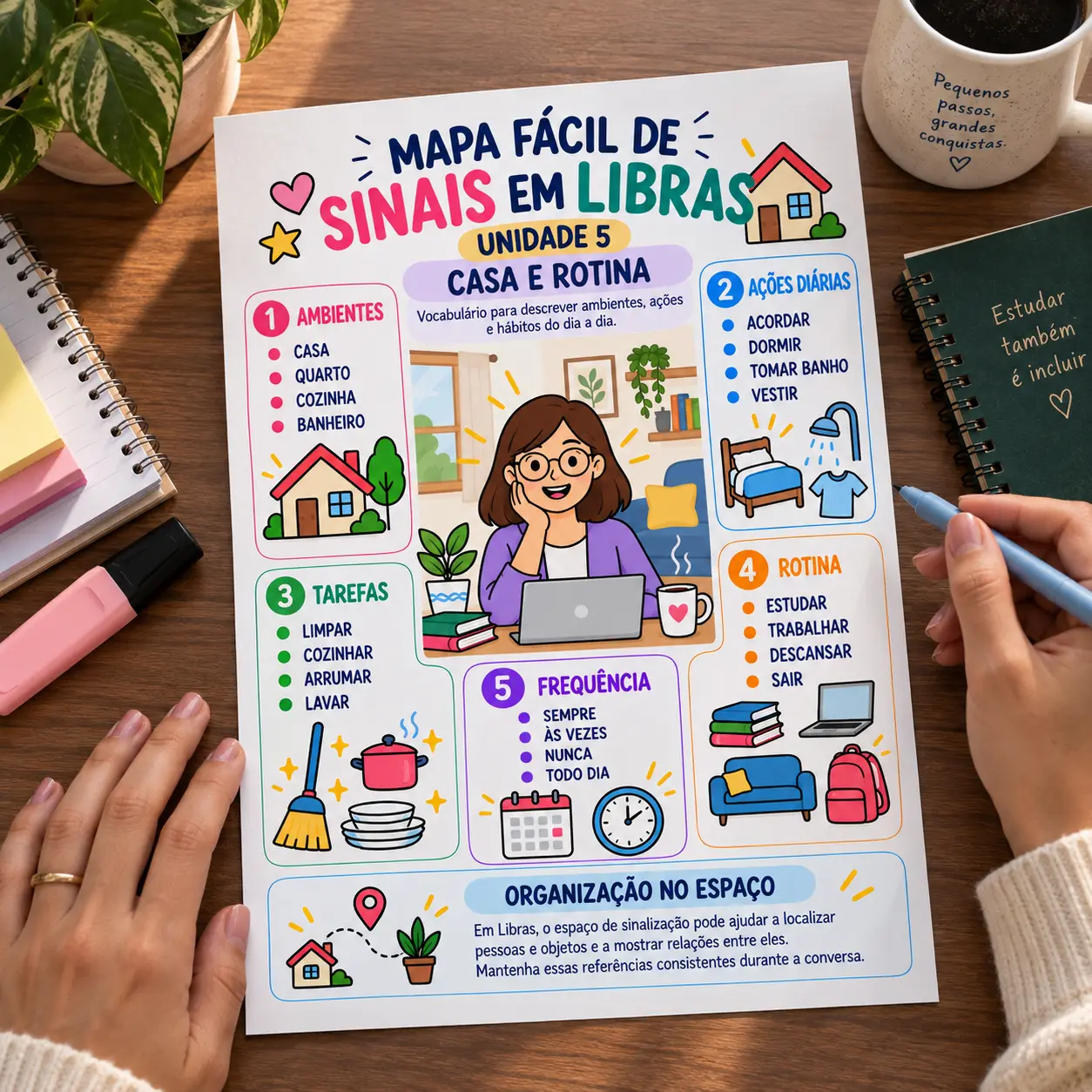 Material em ambiente de estudo